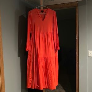 Red summer dress